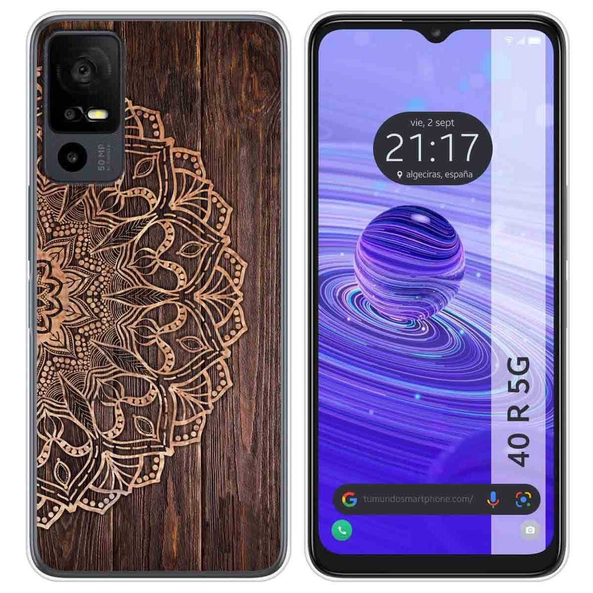 Funda Silicona para TCL 40 R 5G diseño Madera 06 Dibujos