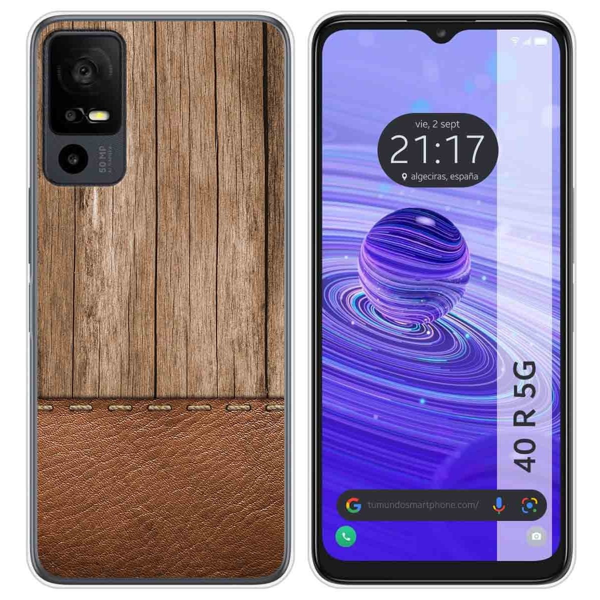 Funda Silicona para TCL 40 R 5G diseño Madera 09 Dibujos