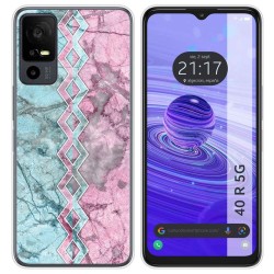 Funda Silicona para TCL 40 R 5G diseño Mármol 08 Dibujos