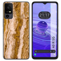 Funda Silicona para TCL 40 R 5G diseño Mármol 10 Dibujos