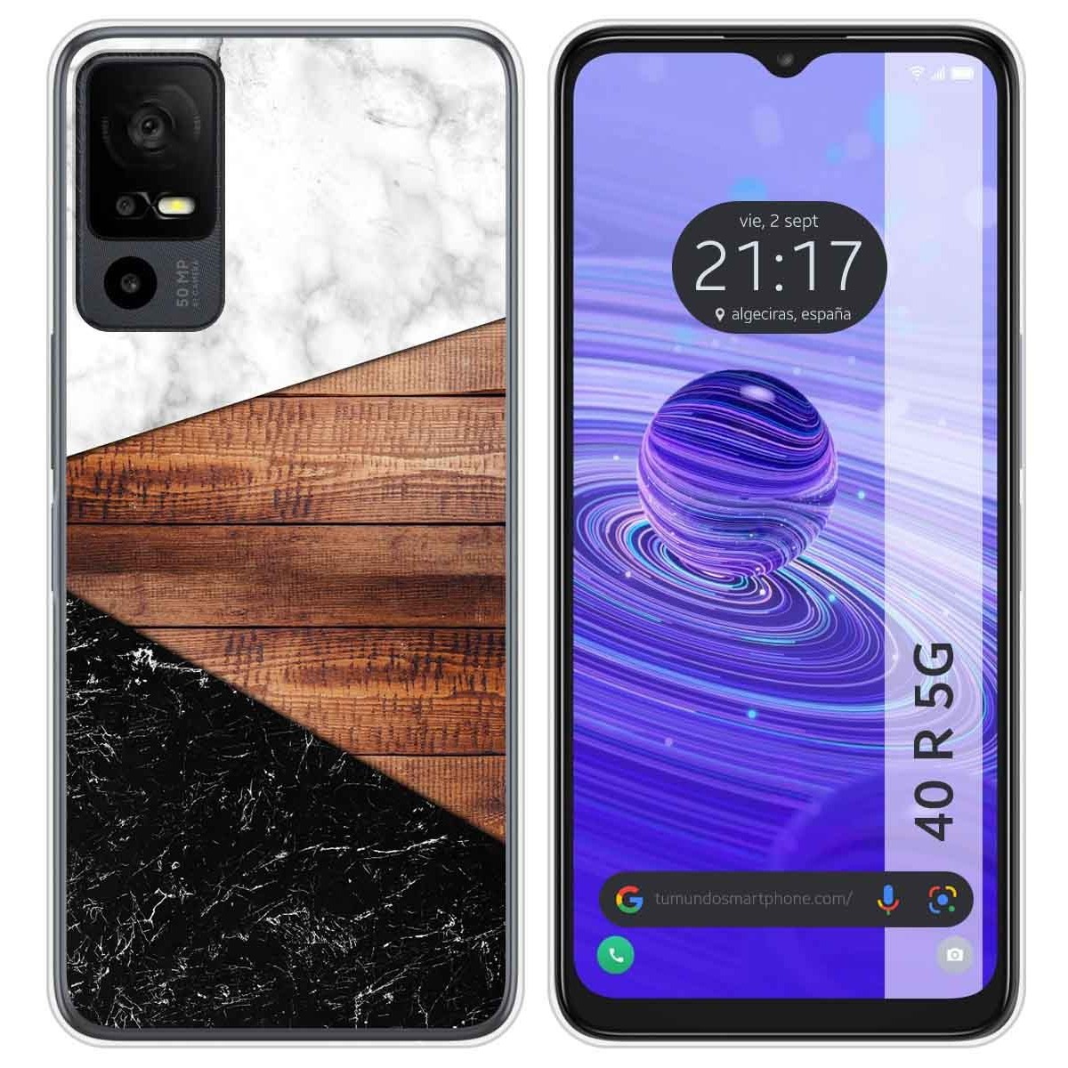 Funda Silicona para TCL 40 R 5G diseño Mármol 11 Dibujos