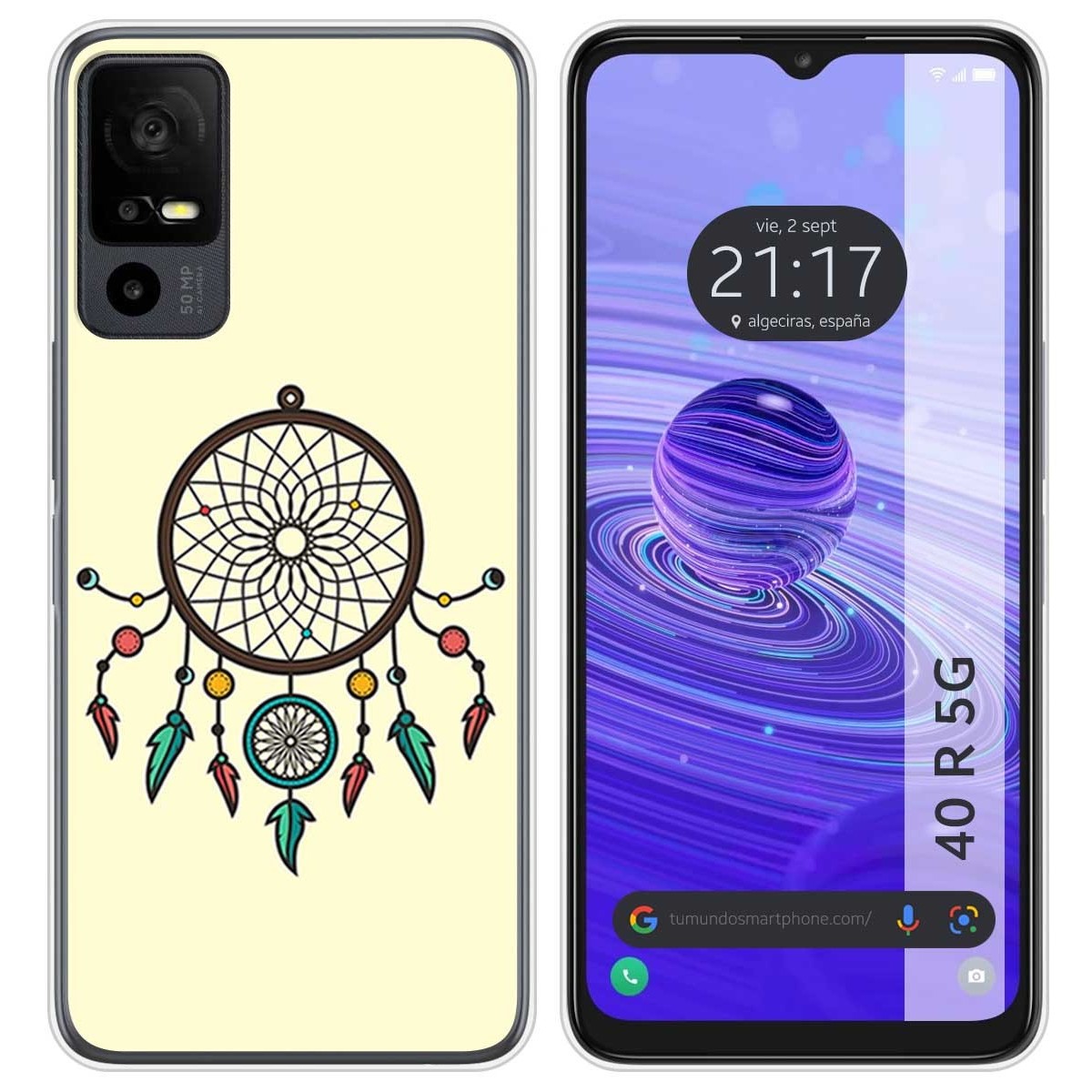 Funda Silicona para TCL 40 R 5G diseño Atrapasueños Dibujos