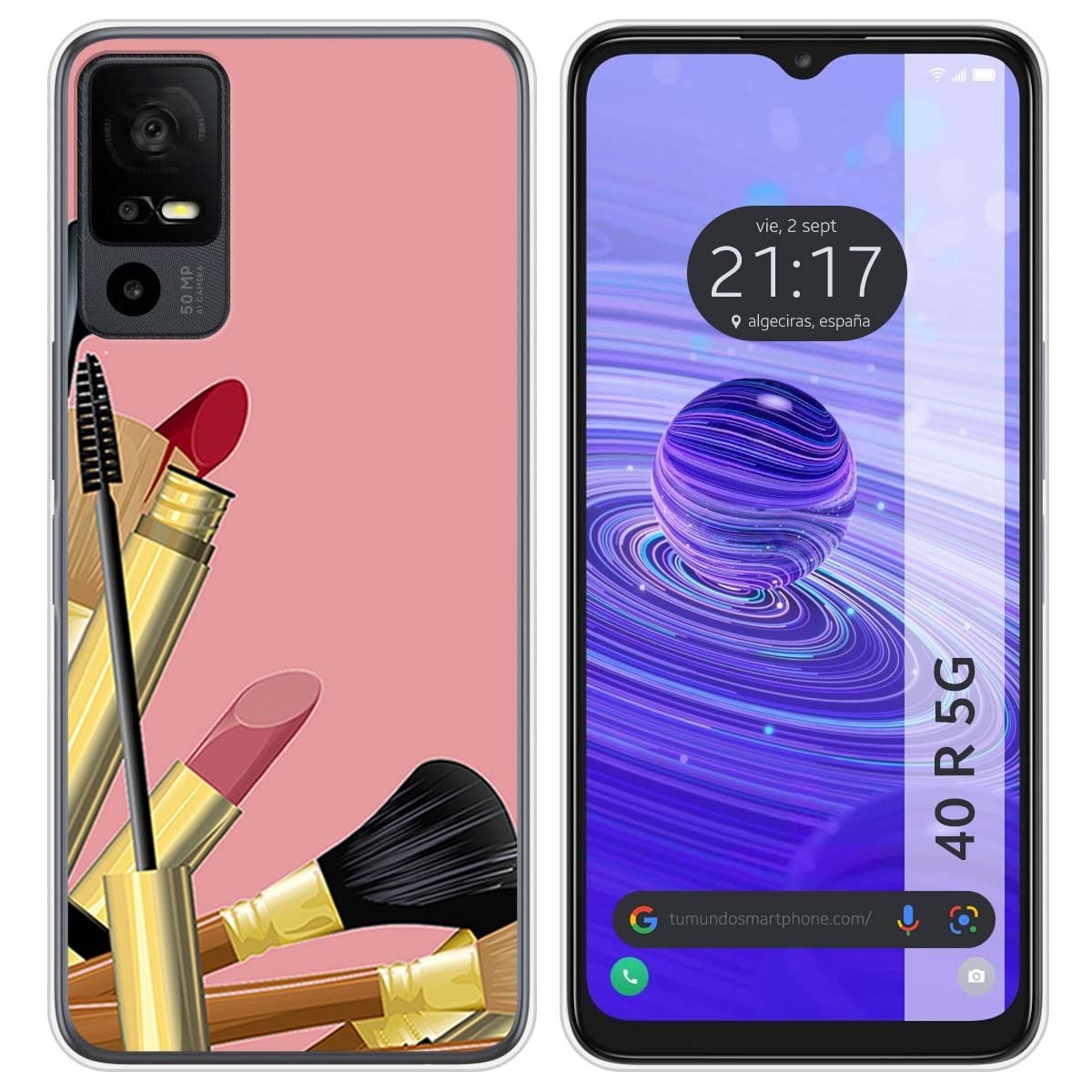 Funda Silicona para TCL 40 R 5G diseño Brochas Dibujos