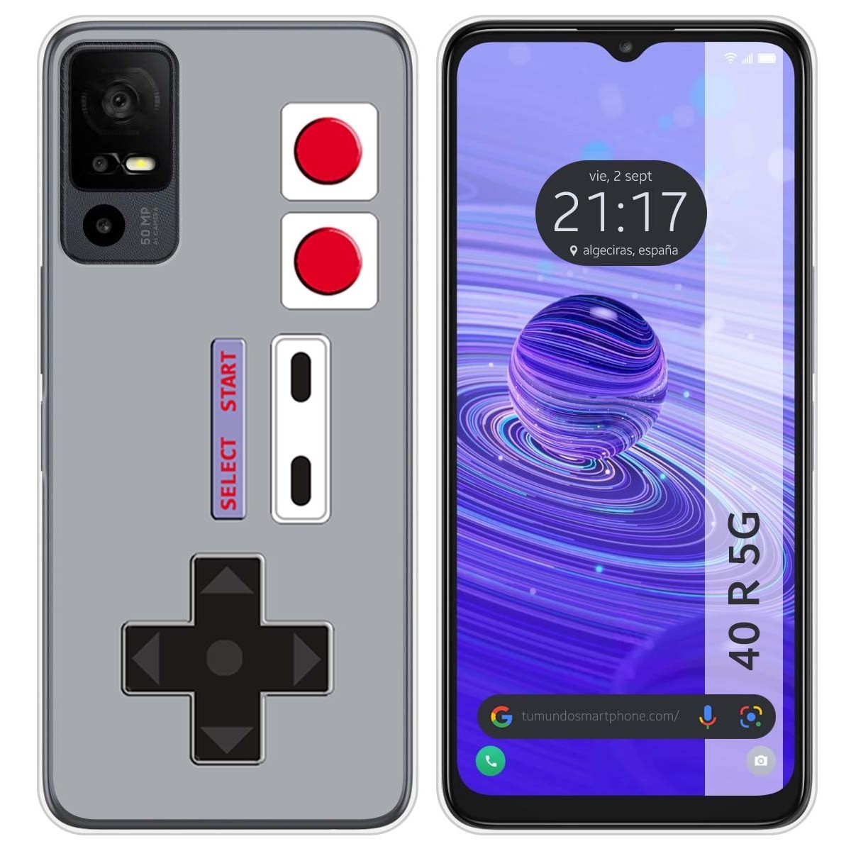 Funda Silicona para TCL 40 R 5G diseño Consola Dibujos