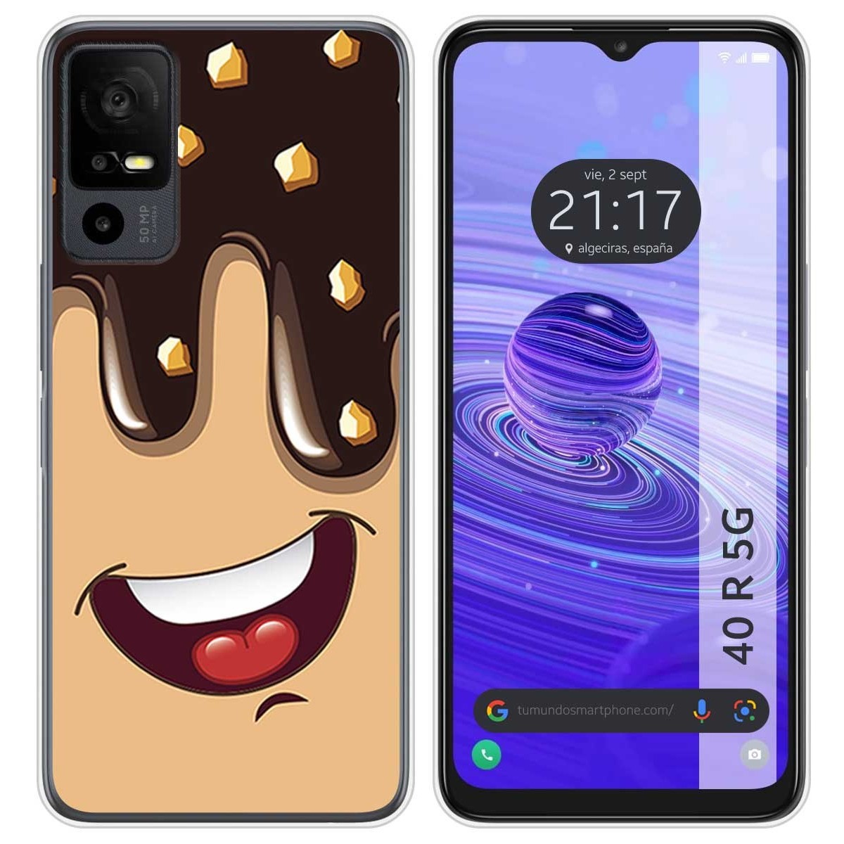 Funda Silicona para TCL 40 R 5G diseño Helado Chocolate Dibujos