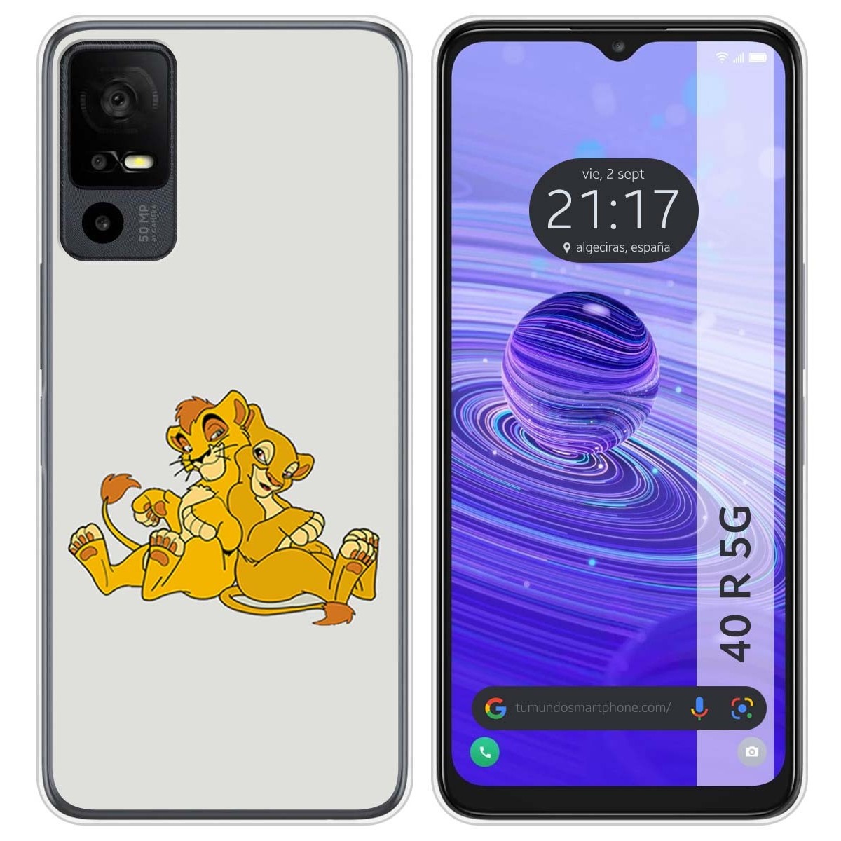 Funda Silicona para TCL 40 R 5G diseño Leones Dibujos