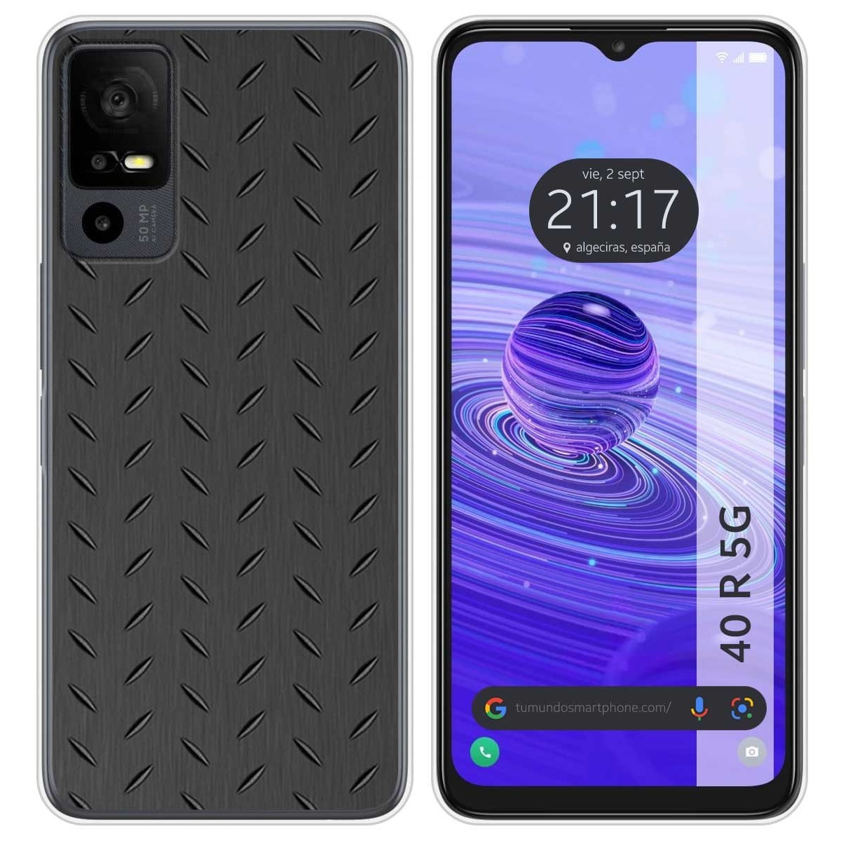 Funda Silicona para TCL 40 R 5G diseño Metal Dibujos