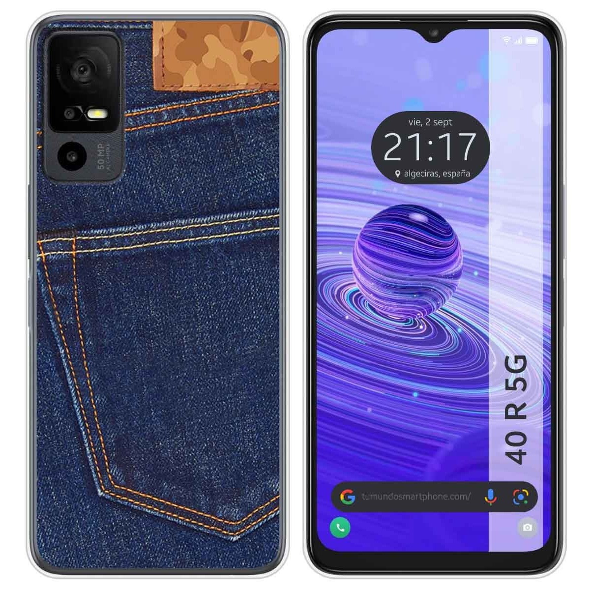 Funda Silicona para TCL 40 R 5G diseño Vaquero Dibujos