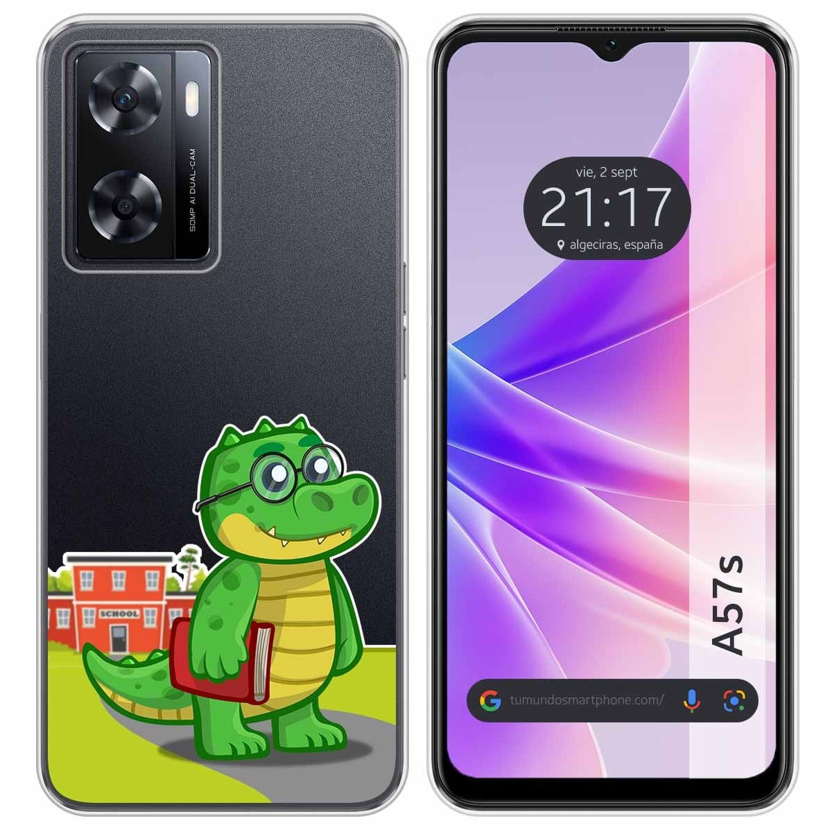 Funda Silicona Transparente para Oppo A57s diseño Coco Dibujos
