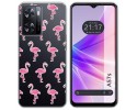 Funda Silicona Transparente para Oppo A57s diseño Flamenco Dibujos