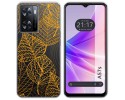 Funda Silicona Transparente para Oppo A57s diseño Hojas Dibujos