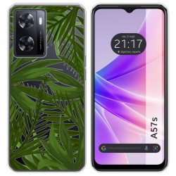 Funda Silicona Transparente para Oppo A57s diseño Jungla Dibujos