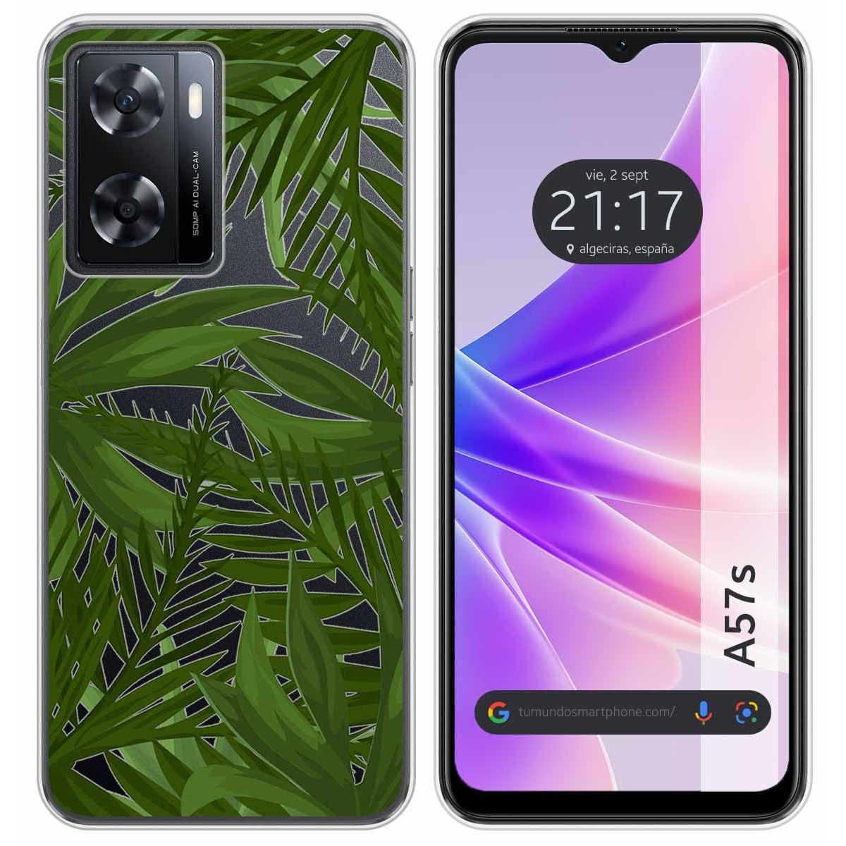 Funda Silicona Transparente para Oppo A57s diseño Jungla Dibujos