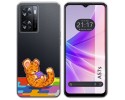 Funda Silicona Transparente para Oppo A57s diseño Leopardo Dibujos