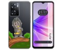 Funda Silicona Transparente para Oppo A57s diseño Mono Dibujos