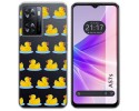 Funda Silicona Transparente para Oppo A57s diseño Pato Dibujos