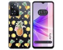 Funda Silicona Transparente para Oppo A57s diseño Piña Dibujos