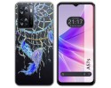 Funda Silicona Transparente para Oppo A57s diseño Plumas Dibujos