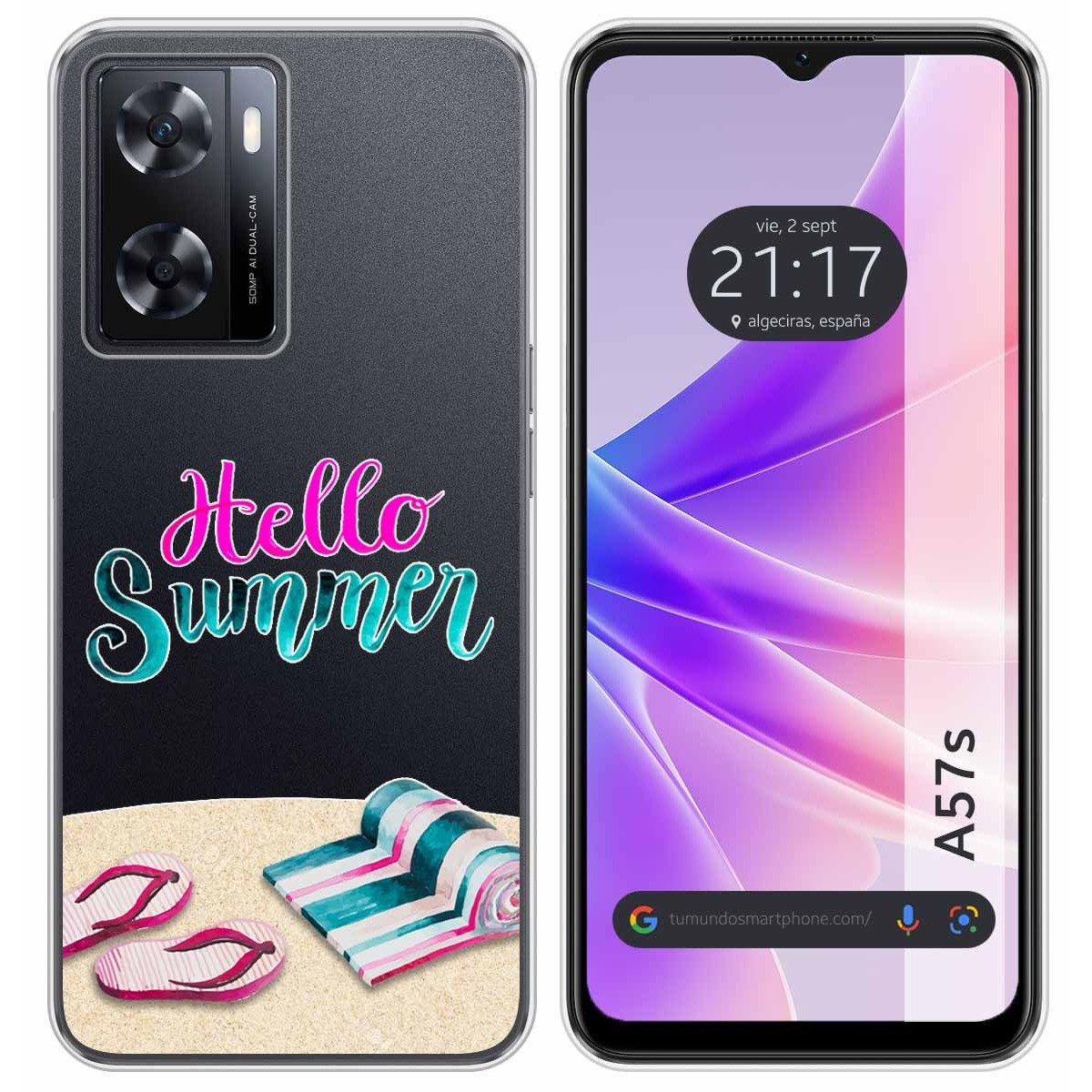 Funda Silicona Transparente para Oppo A57s diseño Summer Dibujos
