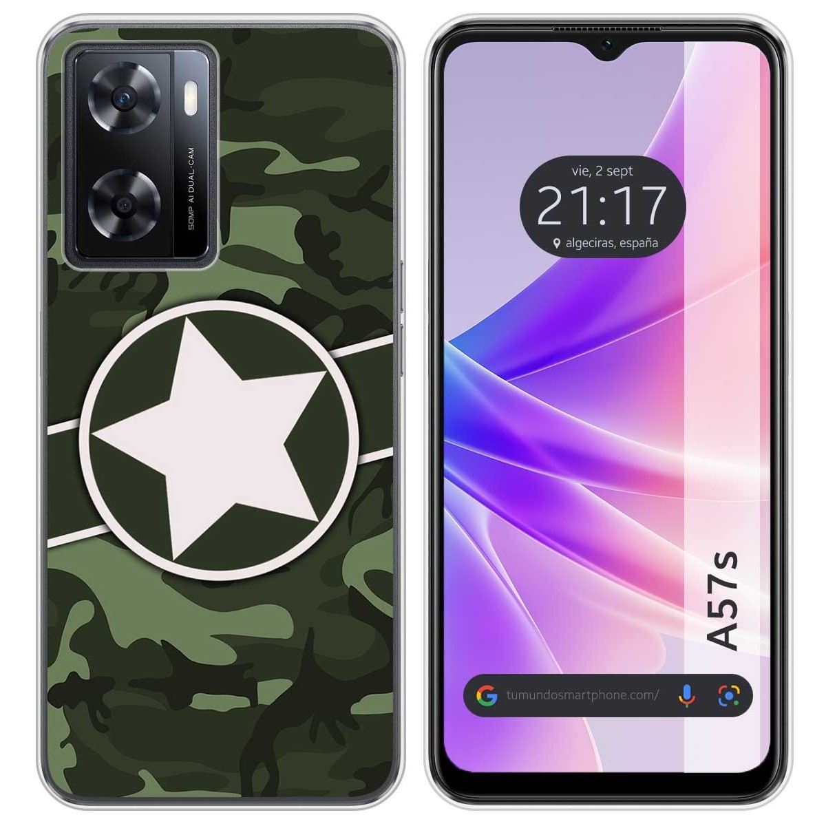 Funda Silicona para Oppo A57s diseño Camuflaje 01 Dibujos