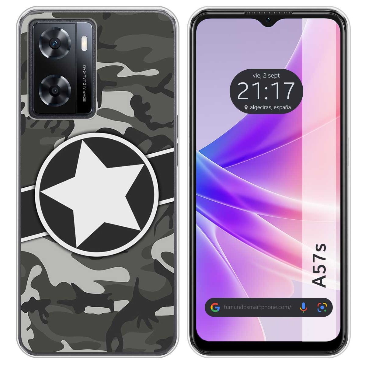 Funda Silicona para Oppo A57s diseño Camuflaje 02 Dibujos