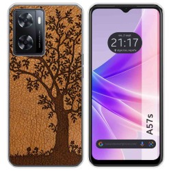 Funda Silicona para Oppo A57s diseño Cuero 03 Dibujos