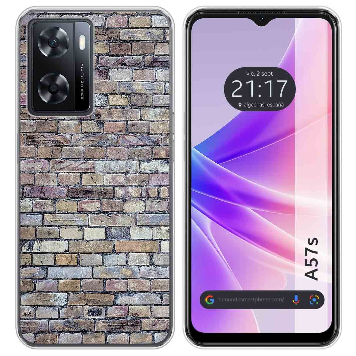 Funda Silicona para Oppo A57s diseño Ladrillo 02 Dibujos