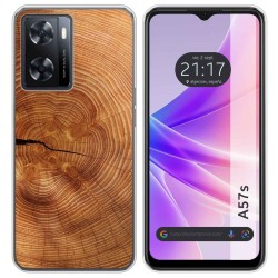 Funda Silicona para Oppo A57s diseño Madera 04 Dibujos