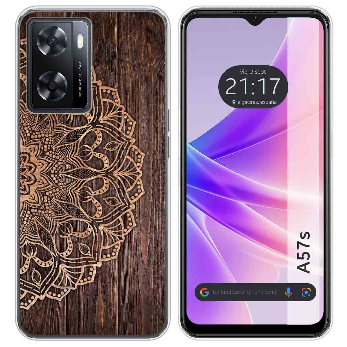 Funda Silicona para Oppo A57s diseño Madera 06 Dibujos