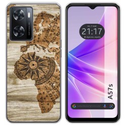 Funda Silicona para Oppo A57s diseño Madera 07 Dibujos
