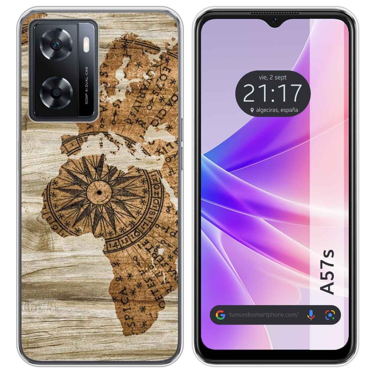 Funda Silicona para Oppo A57s diseño Madera 07 Dibujos
