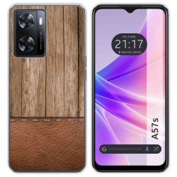 Funda Silicona para Oppo A57s diseño Madera 09 Dibujos