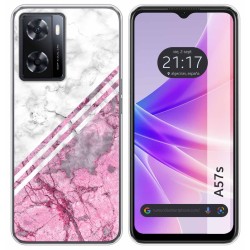 Funda Silicona para Oppo A57s diseño Mármol 03 Dibujos