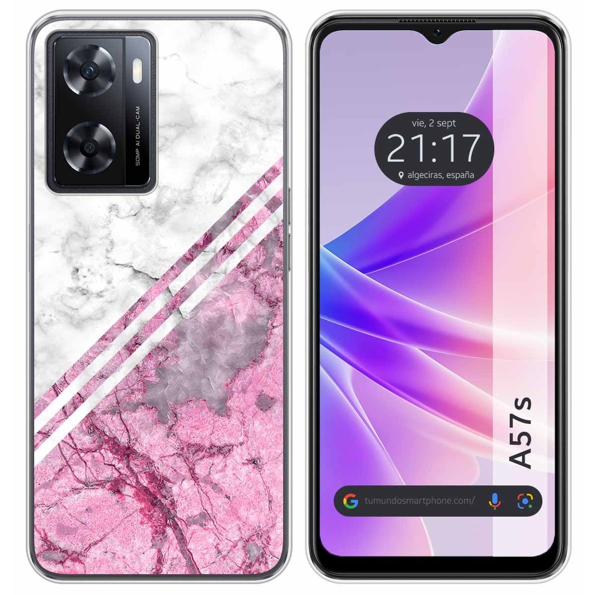 Funda Silicona para Oppo A57s diseño Mármol 03 Dibujos