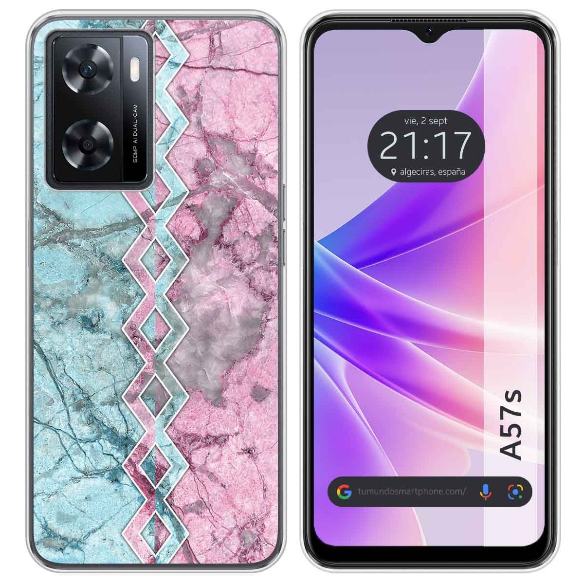 Funda Silicona para Oppo A57s diseño Mármol 08 Dibujos