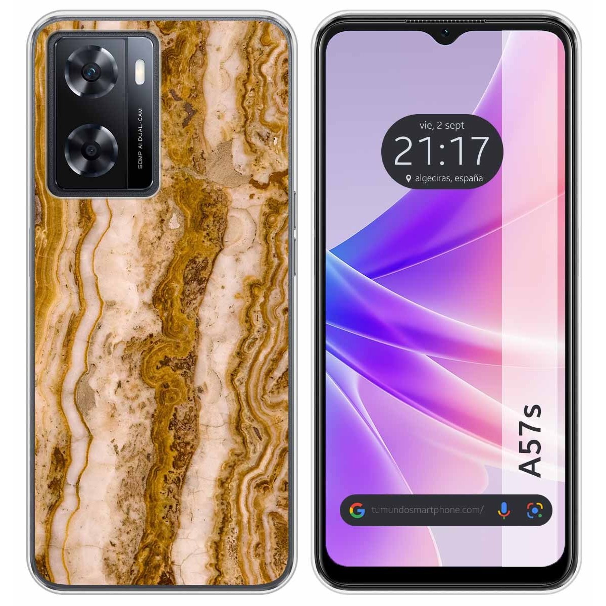 Funda Silicona para Oppo A57s diseño Mármol 10 Dibujos