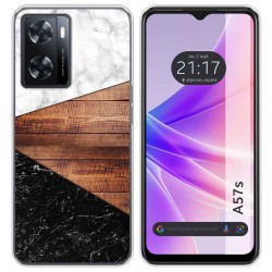 Funda Silicona para Oppo A57s diseño Mármol 11 Dibujos