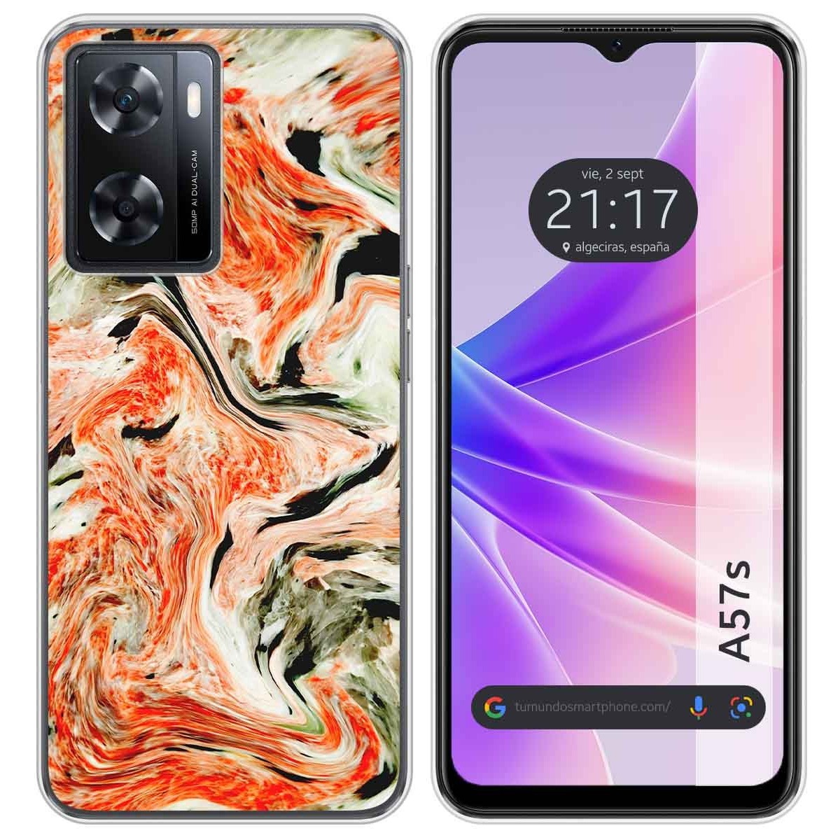 Funda Silicona para Oppo A57s diseño Mármol 12 Dibujos