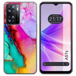 Funda Silicona para Oppo A57s diseño Mármol 15 Dibujos