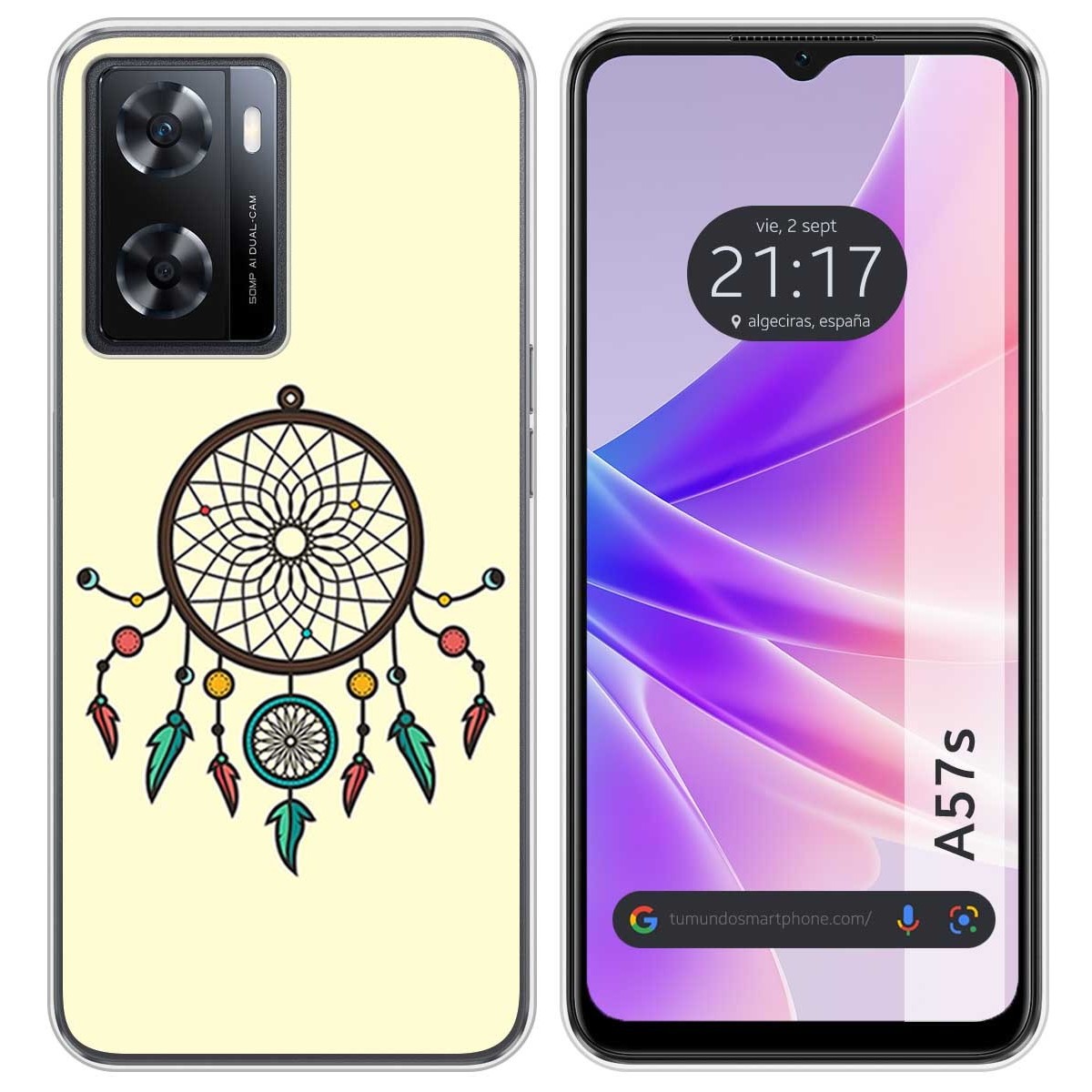Funda Silicona para Oppo A57s diseño Atrapasueños Dibujos