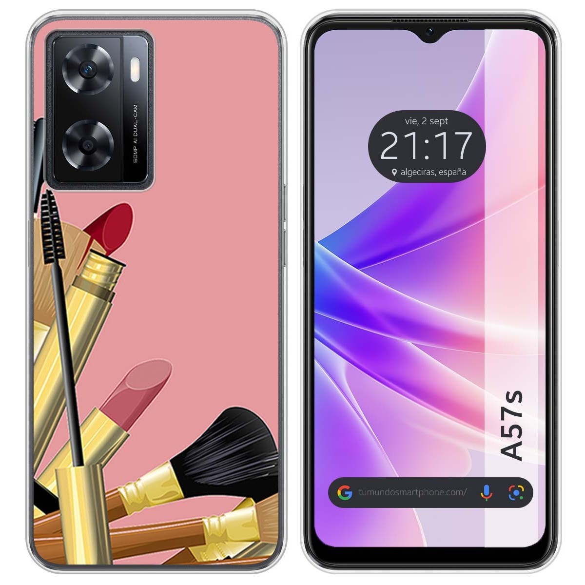 Funda Silicona para Oppo A57s diseño Brochas Dibujos