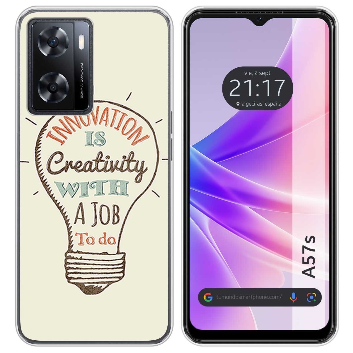 Funda Silicona para Oppo A57s diseño Creativity Dibujos