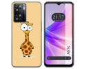 Funda Silicona para Oppo A57s diseño Jirafa Dibujos