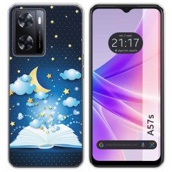 Funda Silicona para Oppo A57s diseño Libro Cuentos Dibujos