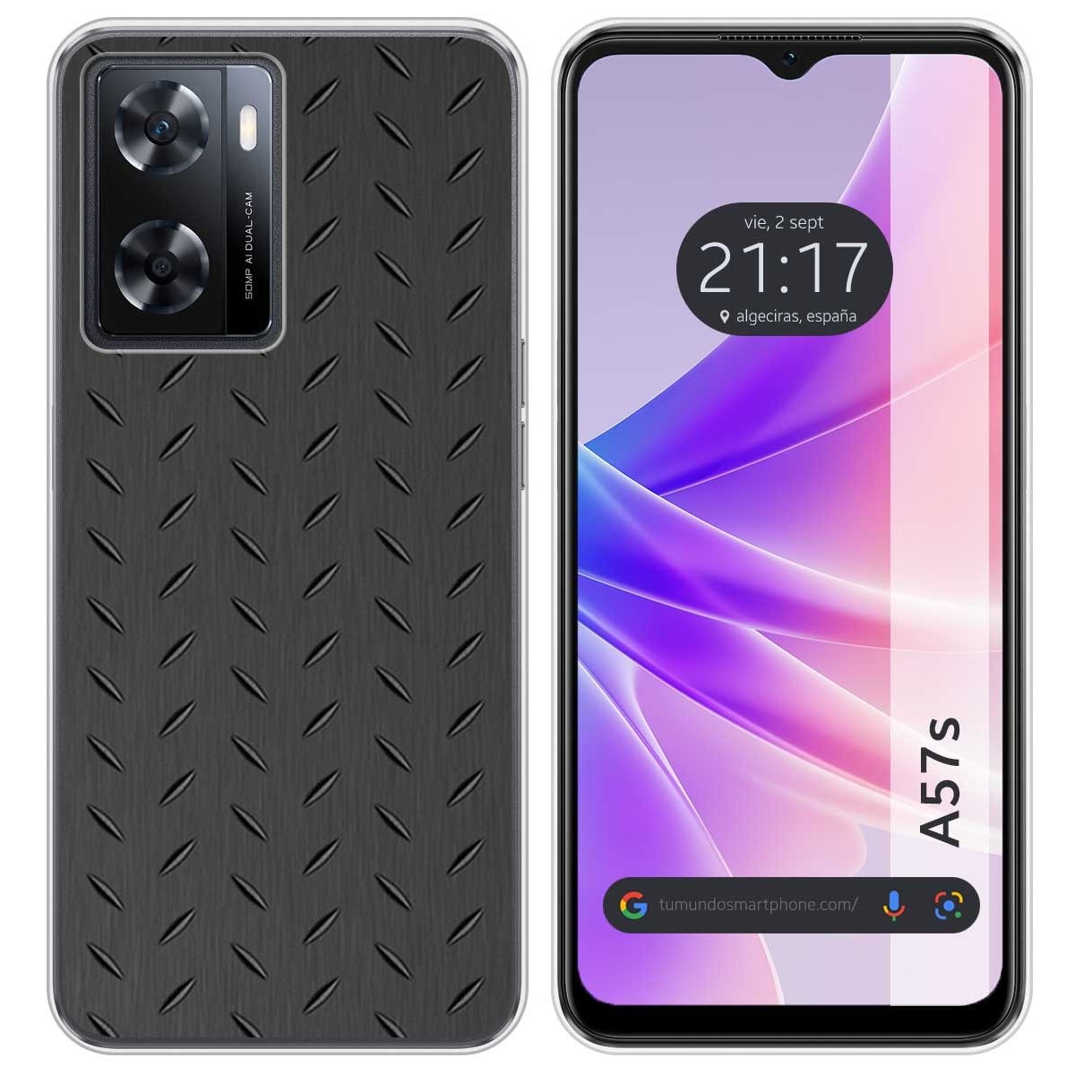 Funda Silicona para Oppo A57s diseño Metal Dibujos