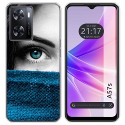 Funda Silicona para Oppo A57s diseño Ojo Dibujos