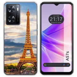 Funda Silicona para Oppo A57s diseño Paris Dibujos