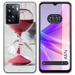 Funda Silicona para Oppo A57s diseño Reloj Dibujos