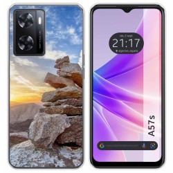 Funda Silicona para Oppo A57s diseño Sunset Dibujos