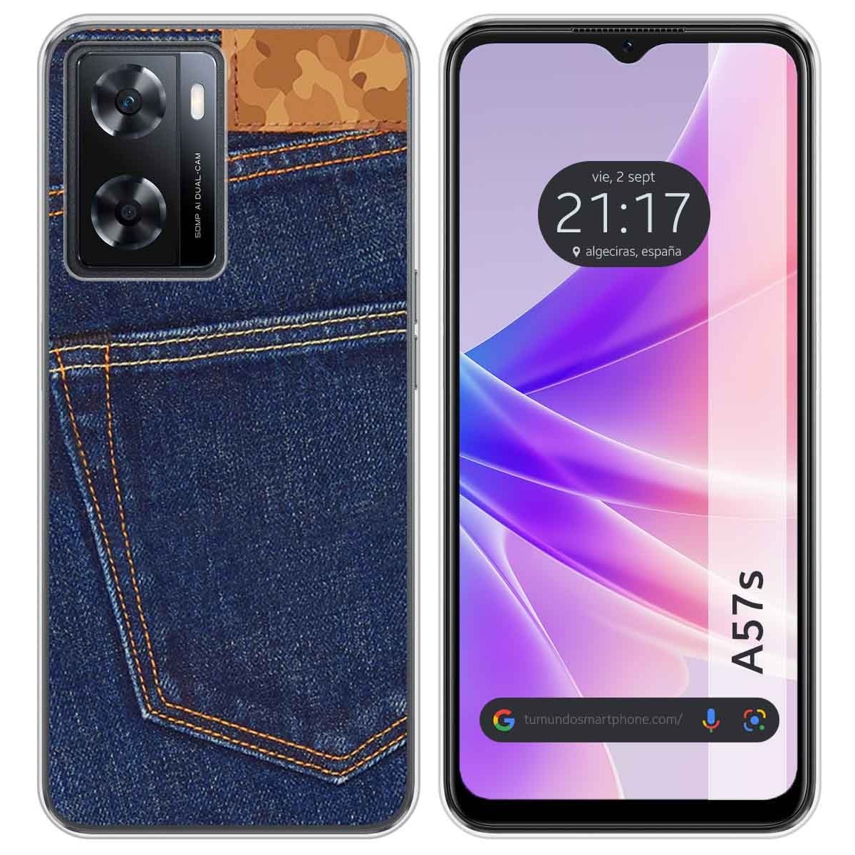 Funda Silicona para Oppo A57s diseño Vaquero Dibujos